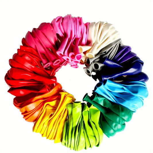 Assorted Plain Coloured Balloons
