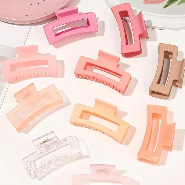 Large Rectangle Claw Clips - Multi Colours